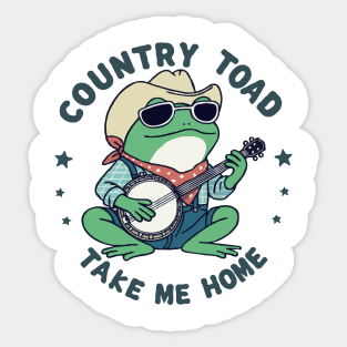 Country Toad Take Me Home Sticker